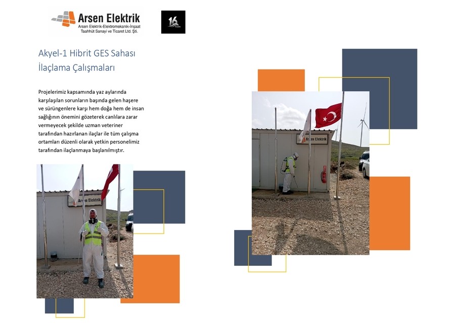 Akyel-1 Hibrit GES Sahası İlaçlama Çalışmaları